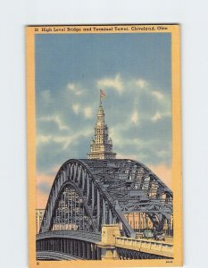 Postcard High Level Bridge and Terminal Tower, Cleveland, Ohio