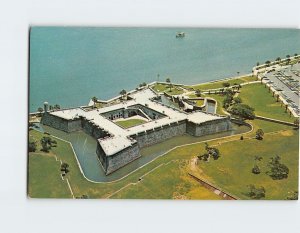 Postcard Aerial view of Castillo De San Marcos National Monument Florida USA