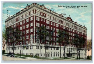 Kansas City Missouri MO Postcard Bellerive Hotel Armour And Warwick Scene 1927