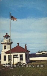 Famous lighthouse and washington state Ferry, Puget Sound, WA USA Lighthouse ...