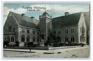 c1905 Public Library Joliet Illinois IL Antique Unposted Photoette Postcard