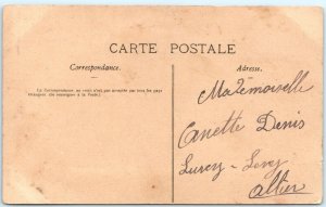 c1910s French Romantic Hand Sign Gesture Cute Woman Photo Postcard Nancy FR A43