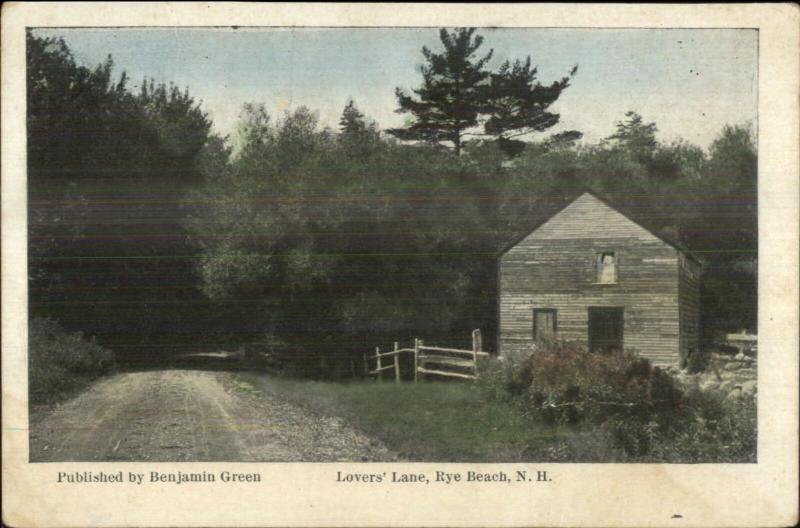 Rye Beach NH Lovers Lane c1910 Postcard