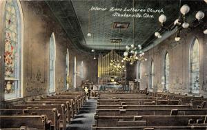 F6/ Steubenville Ohio Postcard c1910 Interior Zions Lutheran Church