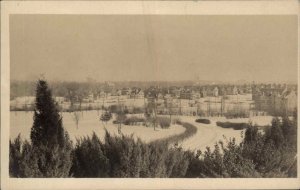 Hartford CT Elizabeth Park & Homes in Background Real Photo Postcard c1910