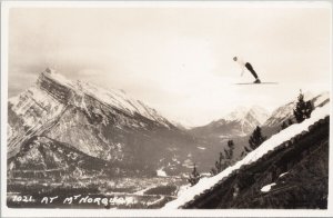 Ski Jumper Mt Norquay Banff Alberta AB Byron Harmon 1021 Unused Postcard F82