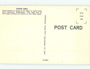 Chrome OYSTERS ON BARGE Nahcotta - Near Ocean Park & Klipsan Beach WA AG2250