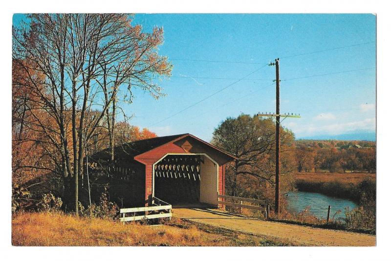 3 Vermont Covered Bridges Pittsford Chiselville Bennington Vintage Postcards