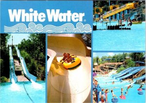 Marietta, GA Georgia  WHITE WATER ATLANTA PARK Slides~Rafts~Games  4X6 Postcard