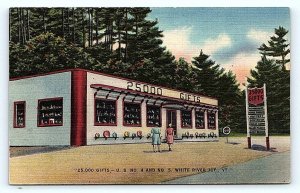 WHITE RIVER JUNCTION, VT Vermont ~ 25,000 GIFTS SHOP c1950s Roadside  Postcard