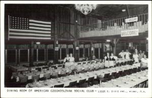 Miami FL American Czech Social Club Real Photo Postcard #2