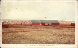 Eastern Washington WA Wheat Blockade Farming Agriculture c1905 Postcard