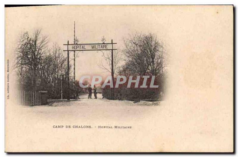 Postcard Old Sante Army Camp Chalons Military Hospital