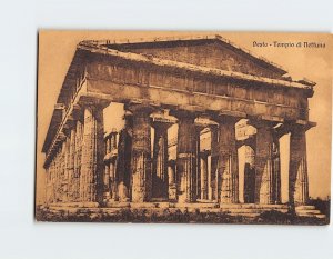 Postcard Tempio di Nettuno, Pesto, Italy