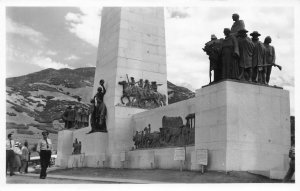 RPPC Brigham Young Salt Lake City Statue Utah Mormon '50s Vintage Photo Postcard