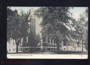 FAYETTE MISSOURI FAYETTE HIGH SCHOOL ANTIQUE VINTAGE POSTCARD MO.