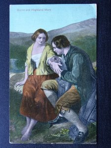Scotland BURNS & HIGHLAND MARY Burns Night c1920s Postcard by Valentine