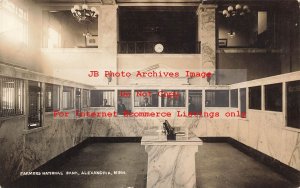 MN, Alexandria, Minnesota, RPPC, Farmers National Bank Interior, Johnson & Olson