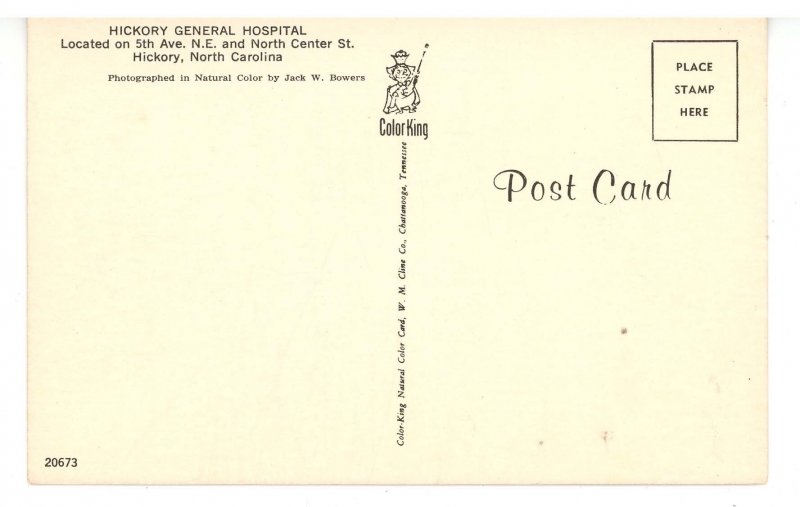 NC - Hickory. Hickory General Hospital ca 1960