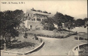 St Thomas Virgin Islands VI Hotel 1829 Vintage Postcard