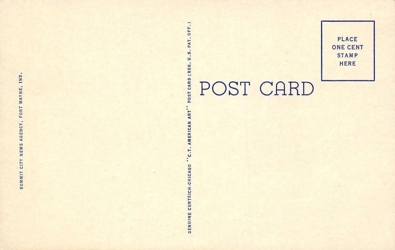 Fort Wayne Indiana~Concordia College Campus~1930s Linen Postcard 