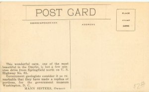 Springfield Missouri Crystal Cave Postcard Unused, Mann Sisters, Electric Light