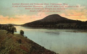 Vintage Postcard 1910's Lookout Mountain and Tennessee River Chattanooga Tenn.