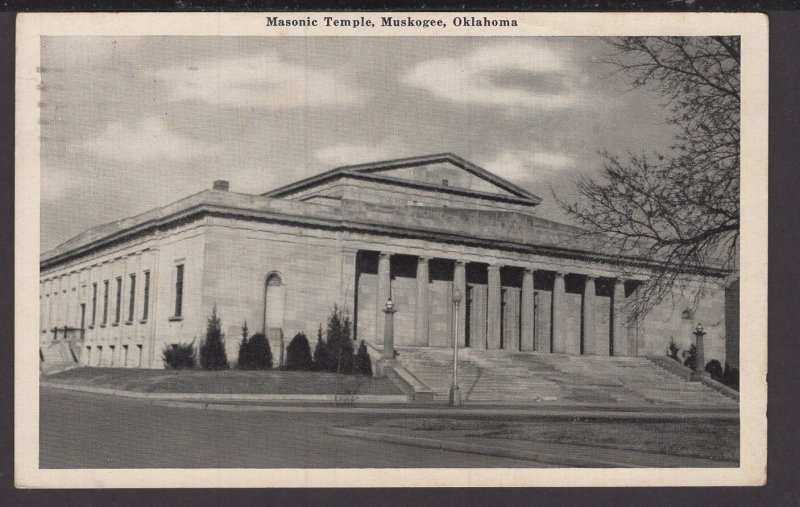 Oklahoma - Muskogee, Masonic Temple pm1941 - WB