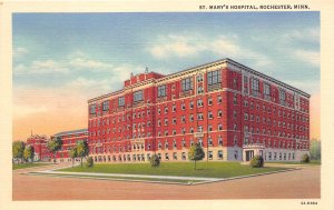 Rochester Minnesota 1940s Postcard St. Mary's Hospital 