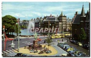 Old Postcard Den Haag Hofvijve puts parlemont