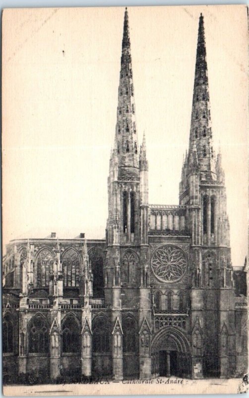 Postcard - Cathedrale St-Andre - Bordeaux, France