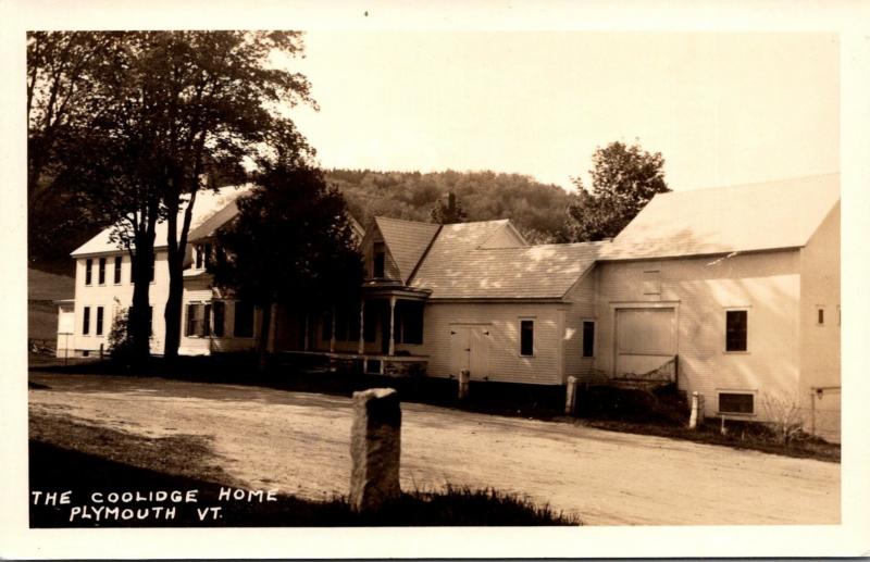 Vermont Plymouth The Coolidge Home Real Photo