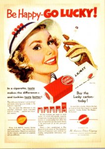 Advertising Lucky Strike Cigarettes Be Happy Go Lucky