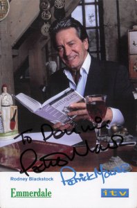 Patrick Mower With Antiques Book Emmerdale RARE Hand Signed Photo