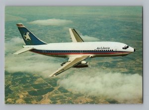 Aviation Airplane Postcard Air Liberia Airlines Boeing 737-2Q5C AD7