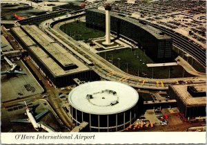 VINTAGE CONTINENTAL POSTCARD O'HARE INTERNATIONAL AIRPORT WORLD BUSIEST AIRPORT