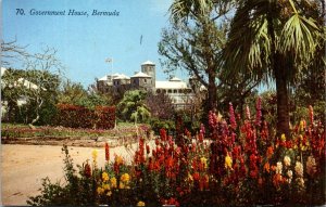 VINTAGE POSTCARD GOVERNMENT HOUSE LOCATED AT HAMILTON BERMUDA POSTED 1959