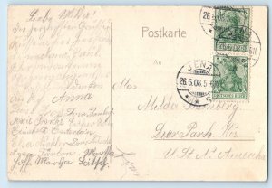 Thuringia Germany Postcard Landgrave House Jena 1908 Antique Posted