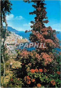 Modern Postcard Amalfi Seen from the garden of the Hotel Cappuccini