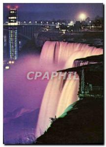  Modern Postcard American Falls illuminated the Niagara Falls