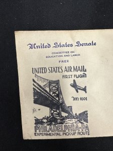U.S. SENATOR RUSH HOLT ORIGINAL 1939 HISTORICAL ENVELOPE AIR MAIL WEST VIRGINIA