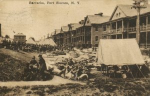 PC CPA US, NY, FORT SLOCUM, BARRACKS, Vintage Postcard (b21290)