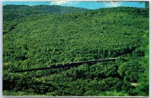 Postcard - Train crossing beautiful Bellevue Valley - Canada