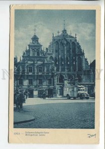 437412 Latvia Riga Black House Bus Vintage postcard