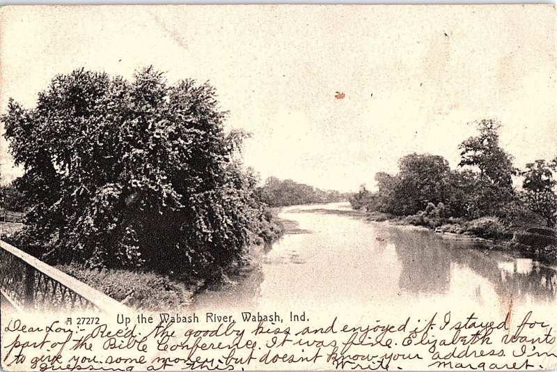 Postcard WATER SCENE Wabash Indiana IN AI5071