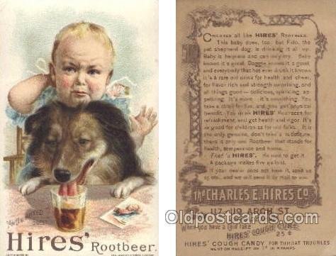 Hires Rootbeer Trade Card Approx Size Inches = 3 x 5 Unused 