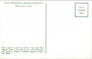 Old Derrfield Massachusetts MA Old Cabin Type House Postcard VTG UNP Vintage 