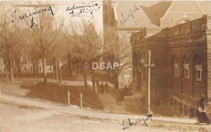 C94/ Peru Nebraska Ne Real Photo RPPC Postcard 1912 Chapel Library College