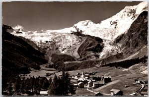 Saas-Fee Allalinhorn U. Alphubel Taschhorn Switzerland RPPC Real Photo Postcard
