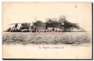 Old Postcard Marseille on Chateau d'If